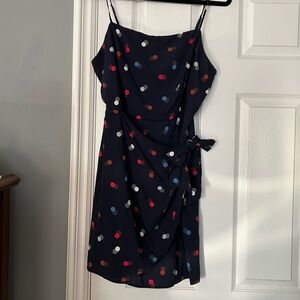 Navy Polka Dot Dress
